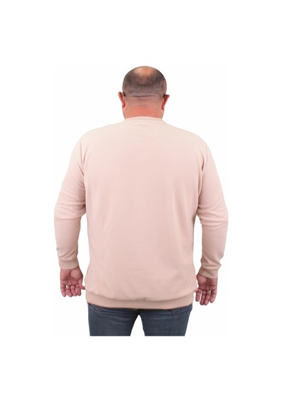 Moc Grande Mocgrande Büyük Beden Selanik V Yaka Classic Sweat 23201 Bej-Bej Moc Grande Mocgrande Büyük Beden Selanik V Yaka Classic Sweat 23201 Bej-Bej