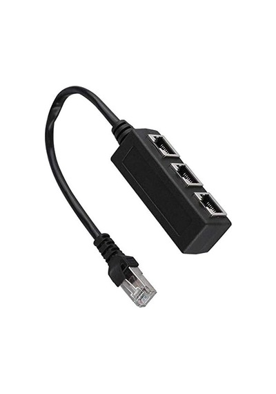 Rj45 Ethernet Splitter Adaptör 1 Erkek 3 Dişi Lan Çoklayıcı İnternet Paylaştırıcı Cat5 Cat6 Ağ Çoğaltıcı Router Modem Pc Laptop Network Bağlantı Çevirici Zr1225