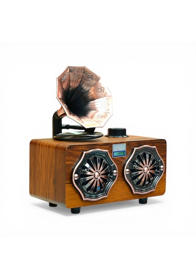 Rt-744a Nostaljik Ahşap Gramafon Radyo,bluetooth Özellikli Trend Nostalji Radyo