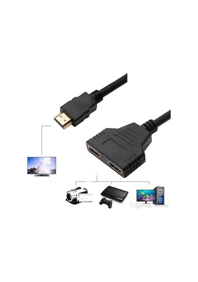 2 Port  Kablolu Hdmi Çoklayıcı Switch - 2 Giriş 1 Çıkış Çoğaltıcı