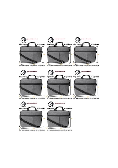 10lu Blsm Kb-çnt46 10 15,6 Gri Biga Kumaş Notebook Çanta Siyah