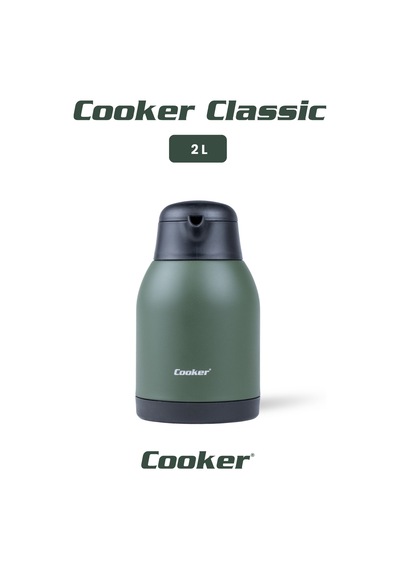Cooker Classic 2 Litre Paslanmaz Çelik Termos Yeşil Ckr2038