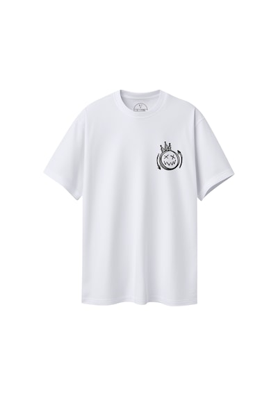 Velvoria Unisex Oversize Streetwear Baskılı Beyaz Renk T-shirt