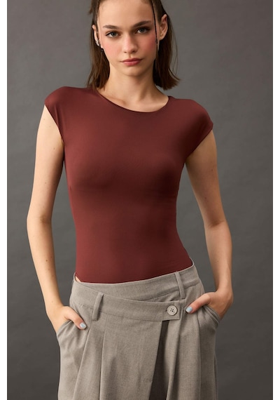 Defacto Coool Basic Düz Kolsuz Çıtçıtlı Body F7824ax25aubr469 Bordo
