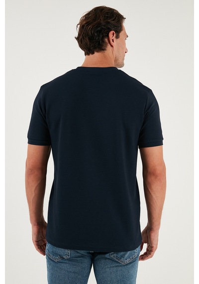 Buratti Streç Pamuklu Slim Fit Sıfır Yaka Erkek T Shirt 5902639 Indigo