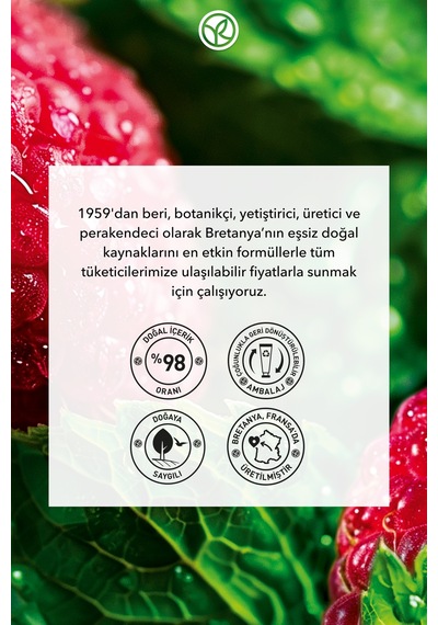 Yves Rocher El Kremi- Nemlendirici Besleyici Enerjik Frambuaz Nane - Vegan -30ml