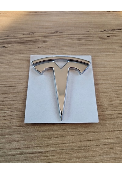 Tesla Model Y Legacy / Model 3 Ön Kaput Arma Logo Krom Nikelaj 6x6cm