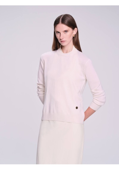 Hatemoğlu Saykı Woman Regular Fit Kaşmir Ekru Kazak