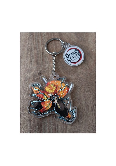Owl Bag Demon Slayer: Kimetsu No Yaiba Anime Serisi Zenitsu Desenli Acrylic Anahtarlık Çanta Süsü Çok Renkli