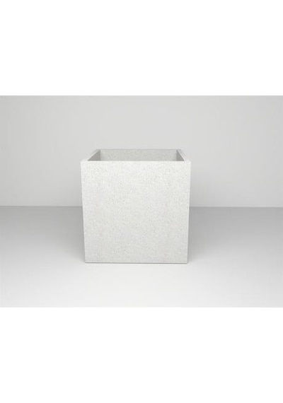 Nuano Consept Kübik Serisi Köşeli Saksı Beyaz 60x60