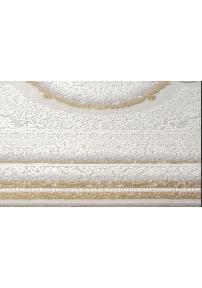 Çam Halı Crown Fl001s Krem Gold Klasik Desen Salon Halısı