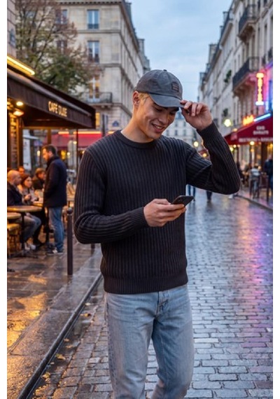 Jack & Jones Jjjaxon Erkek Bisiklet Yaka Triko Kazak Günlük Şık Siyah