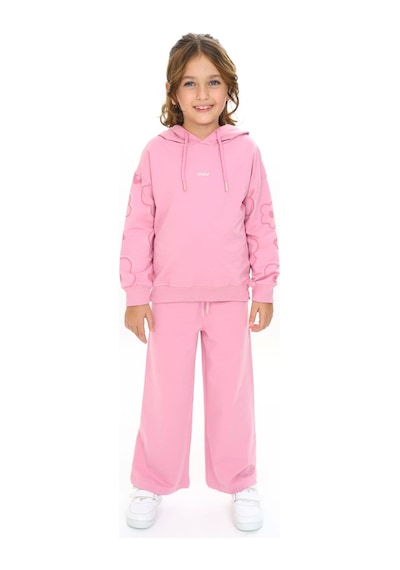 Toontoy Kids Toontoy Kız Çocuk 2'li Takım Kolu Baskılı Kapüşonlu Yırtmaçlı Sweatshirt & Beli Lastikli Bol Paça Eşofman Altı - 2 İplik Gül Kurusu Toontoy Kids Toontoy Kız Çocuk 2'li Takım Kolu Baskılı Kapüşonlu Yırtmaçlı Sweatshirt & Beli Lastikli Bol Paça Eşofman Altı - 2 İplik Gül Kurusu