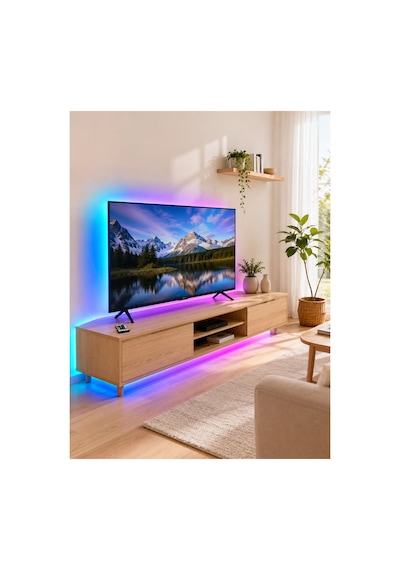 5m Rgb Şerit Led Seti 12v 2835 Smd Kumandalı Ev Oda Ve Dekoratif Ambiyans Aydınlatma Belirtilmemiş