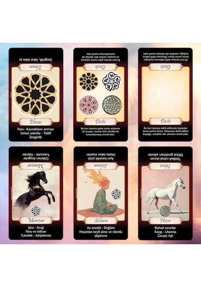 Mistik Katina Aşk Falı Kehanet Tarot Destesi / Açıklamalı 68 Kart
