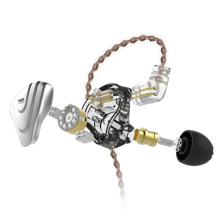Kz Zsx Terminator Siyah Mikrofonsuz 3.5mm Hibrit Sürücü Hi-fi In Ear Monitör Kablolu Kulak İçi Kulaklık Kz-zsx-termınator-nomıc-bk