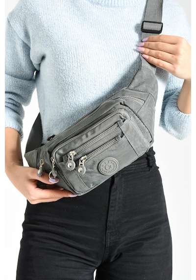 571 Collections Çok Cepli Bel Çantası Unisex Gri Model: 571-7f - Gri