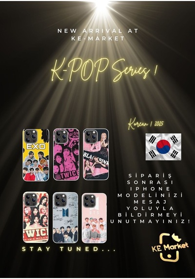 K pop Series Black Pink Apple Uyumlu iPhone Tüm Modellere Kılıf 678x111213141516 Plus