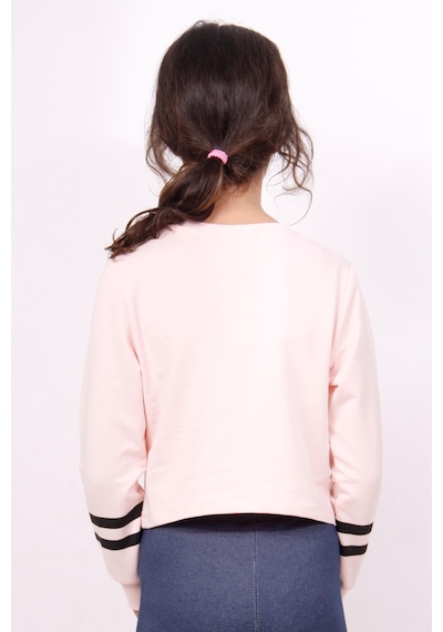 Toontoy Kız Çocuk Yıldızlı Dream Baskılı Sweatshirt Pudra