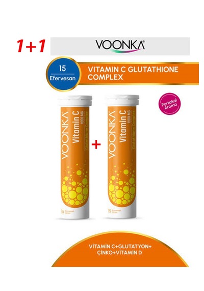 Oonka Vitamin C 1000 Mg Glutathione Complex 15 Efervesan Tablet İki Kutu