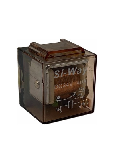 24V Röle 5 Uçlu 40 A Işıklı Şeffaf Çift Platin 87A N11.3445