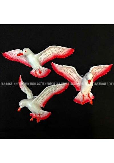 3Lü Martı Kuş Nazar Boncuk Polyester Bahçe Balkon Kapı Duvar Süs (416777603)