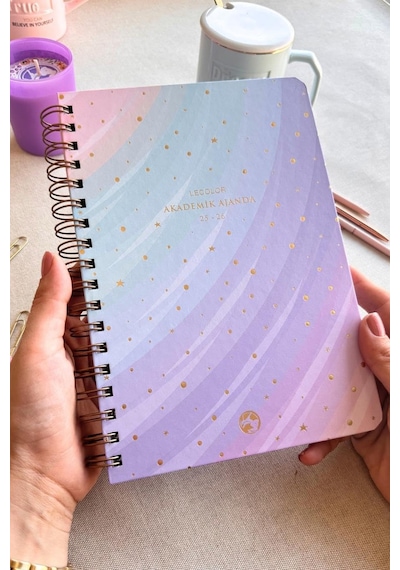 Akademik Ajanda 17x24 Cm Spiralli 25/26 Aura 103 Ivory