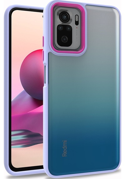 Xiaomi Redmi Note 10S Renkli Kenarli Parlak Flora Kilif 547924969