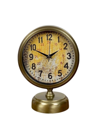 Antique Touch 25x20 Eskitme Metal Masa Saati Çok Renkli