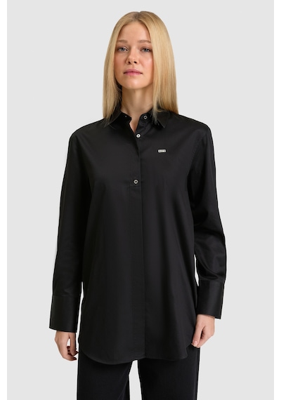 U.S. Polo Assn. Kadın Siyah Uzun Kollu Gömlek 50329499-vr046