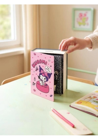 Kuromi Figürlü Çelik Kilitli Pembe Para Kasası