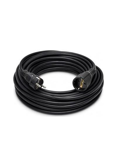 3x2.5mm Ttr Topraklı Siyah Kauçuk Seyyar Uzatma Kablosu 25 Metre