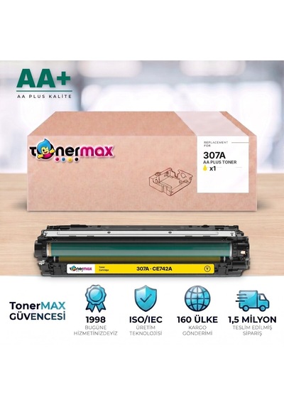 Hp 307a Ce742a Sarı Uyumlu Toner Aa Plus / Color Laserjet Cp5225 / Cp5225n / Cp5225dn