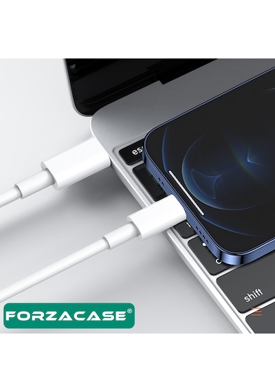 Forzacase Apple Uyumlu iPad  Tabletler İle 20w Type-c To Lightning Pd Şarj Ve Data Kablosu 1 Metre - Fc1029 Beyaz