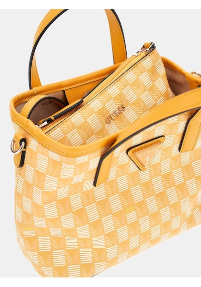 Guess G Wave Geometrik Desenli Mini Kadın El Çantası Hwjt9344750 Sarı