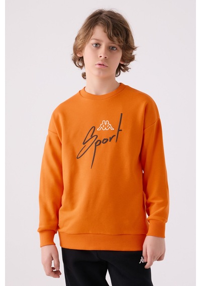 Kappa Erkek Çocuk Turuncu Sweatshirt Turuncu