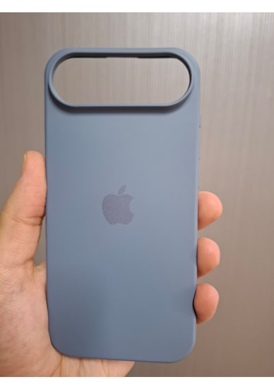 Apple Uyumlu iPhone 17 Air Logolu İçi Kadife Silikon Lansman Kılıf Füme