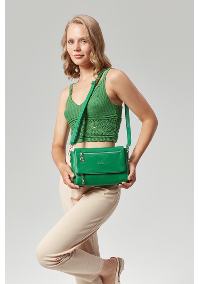 Morpelikan Kadın Dört Bölmeli Clutch Çarpraz Omuz Çantası