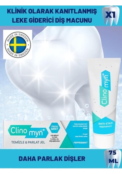 Clinomyn Fresh Mint Temizleme Parlatma Jel Diş Macunu 75 Ml
