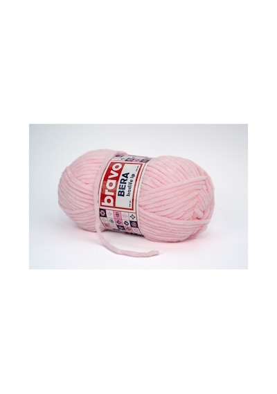 Bera Kadife İplik 100 Gr 120 Metre Renk Kodu: 911 Toz Pembe