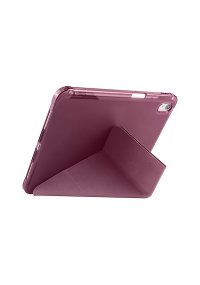 Lexroo Apple Uyumlu iPad 11.nesil 2025 Kılıf Tri Folding Kalem Bölmeli Standlı Kılıf - Mor Silikon