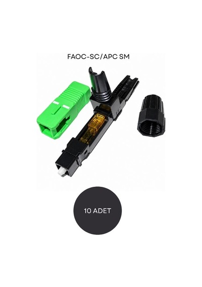 Alfafonet Faoc-sc/apc Sm Hızlı Montaj Universal Fiber Optik Konnektör