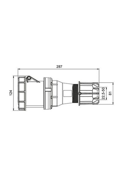 Mete Enerji 5x125a. Ip67 Uzatma Prizi 406420