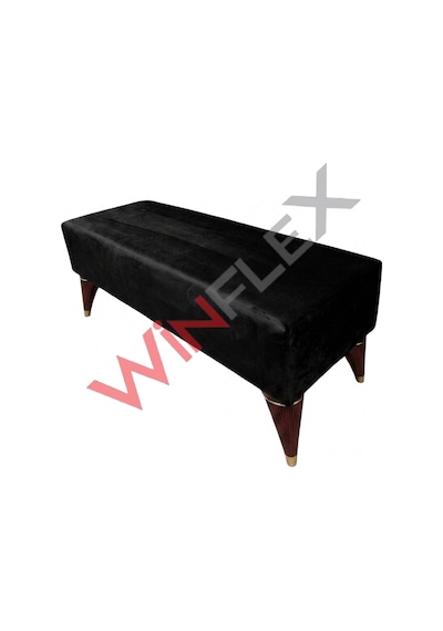 Winflex Dekoratif Dikdörtgen Puf 38 X 100cm Siyah Renk