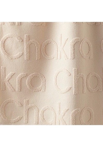 Chakra Logolu Bambu Plaj Havlusu Bej
