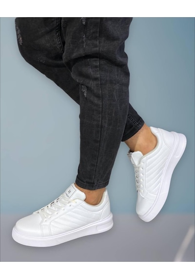 Sneakers Bağcıklı Casual Erkek Ayakkabı Legan-018 Beyaz