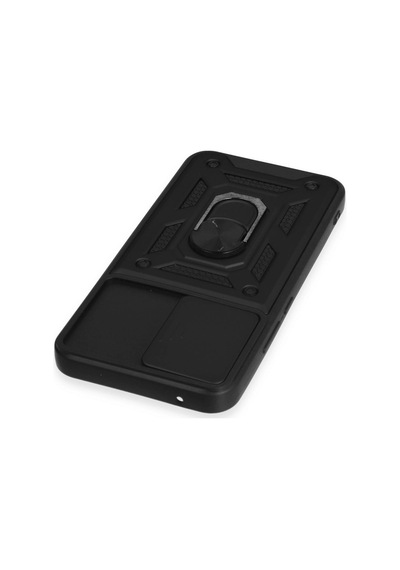 Samsung Samsung Uyumlu Galaxy A34 5g Kılıf Pars Lens Yüzüklü Silikon - Siyah