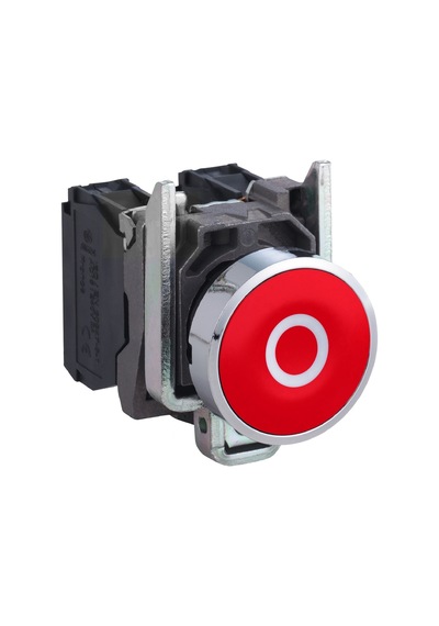 Xb4ba4322 Schneider Electric Ø22 Yaylı Dönüş 1 Nc 0 İşaretli Kırmızı Buton