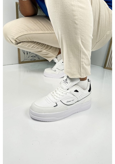 Günlük Erkek Sneaker Bağcıklı Kalın Desenli Tabanlı Oval Burunlu Bilek Destekli Spor Ayakkabı 2282 Beyaz Günlük Erkek Sneaker Bağcıklı Kalın Desenli Tabanlı Oval Burunlu Bilek Destekli Spor Ayakkabı 2282 Beyaz
