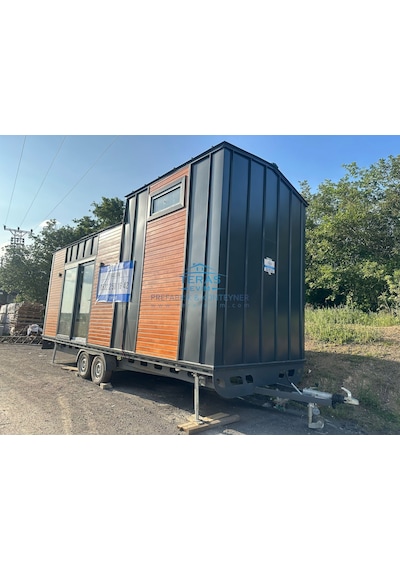 250 X 700 Teras Evim Tiny House Ahşap-kenet Sac Çelik Galvaniz Şase Loft Katlı Lüks Yaşam Alanı